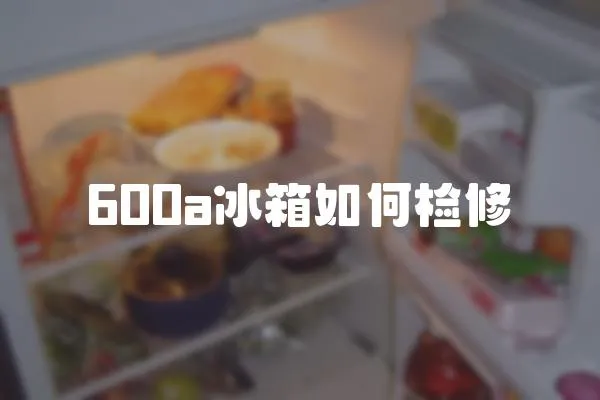 600a冰箱如何檢修