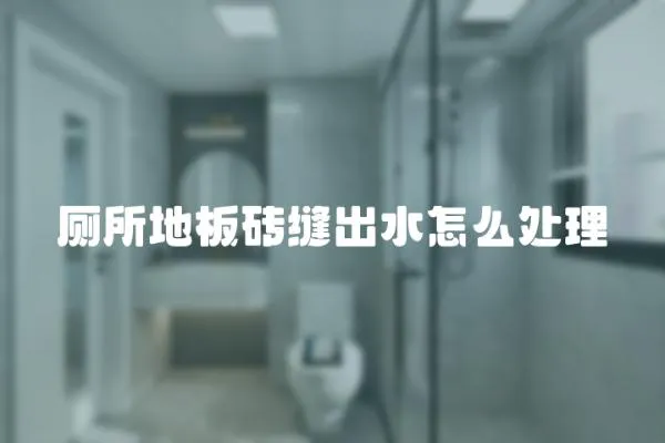 廁所地板磚縫出水怎么處理