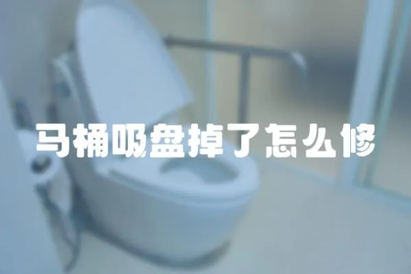 馬桶吸盤掉了怎么修