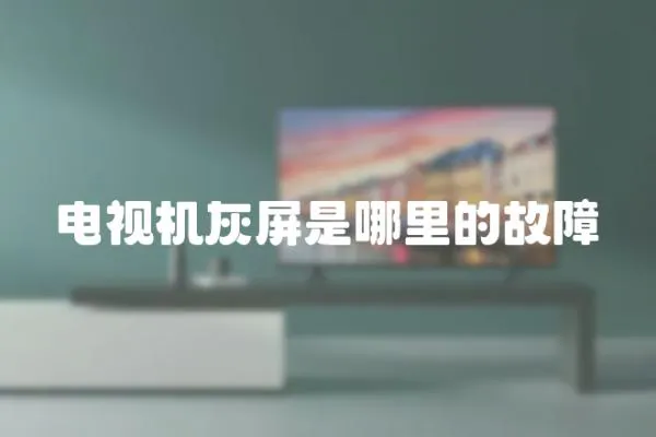 電視機灰屏是哪里的故障