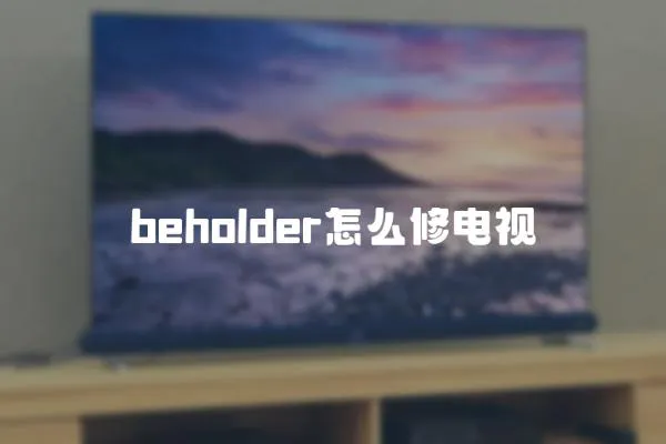 beholder怎么修電視