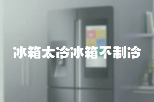 冰箱太冷冰箱不制冷