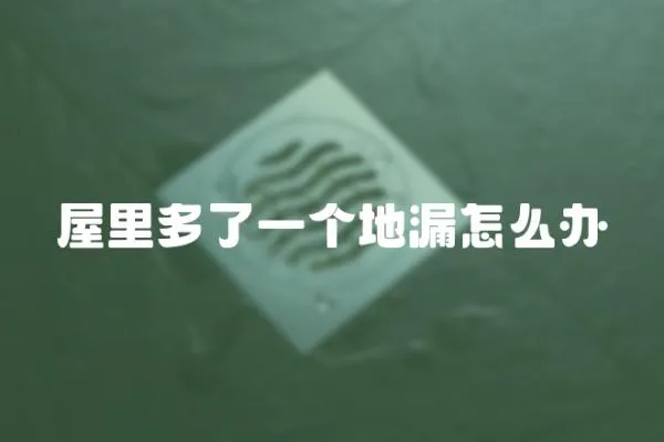 屋里多了一個地漏怎么辦