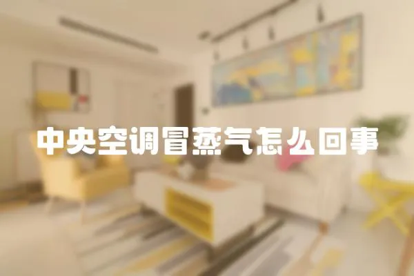 中央空調冒蒸氣怎么回事