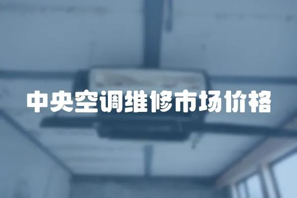 中央空調(diào)維修市場(chǎng)價(jià)格