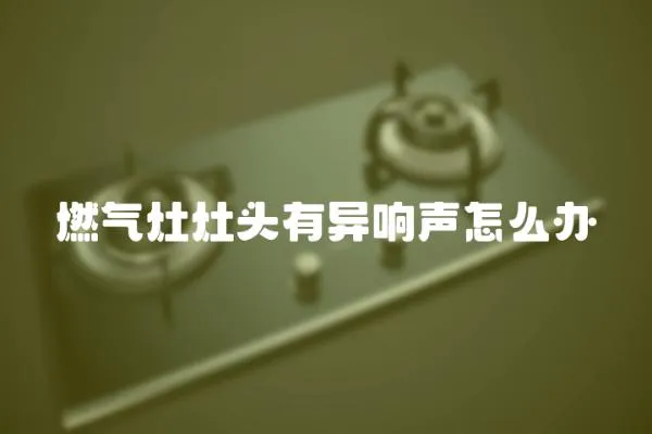 燃氣灶灶頭有異響聲怎么辦