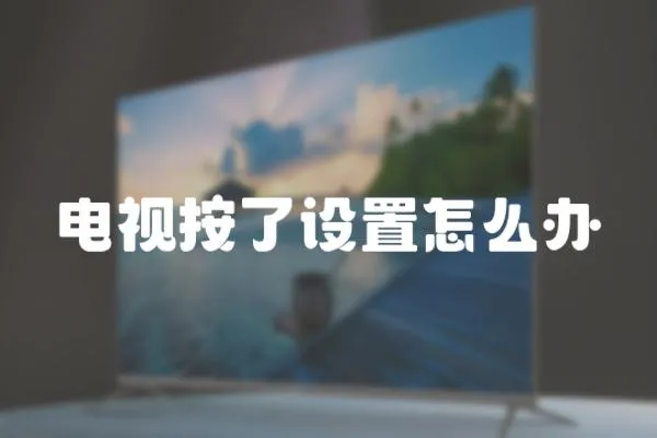 電視按了設置怎么辦