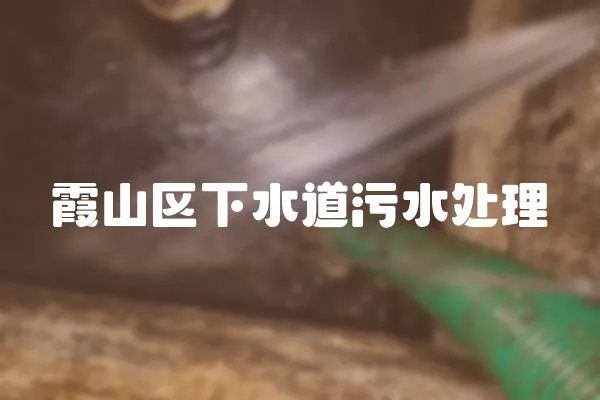 霞山區(qū)下水道污水處理