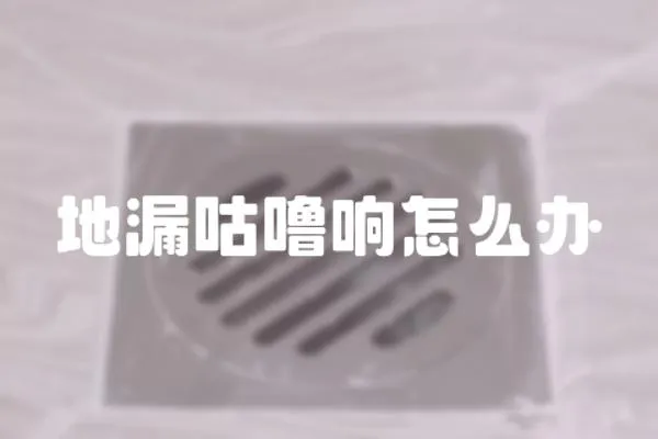 地漏咕噜响怎么办