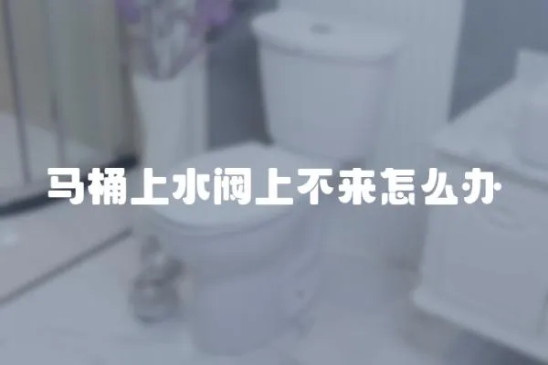 馬桶上水閥上不來怎么辦