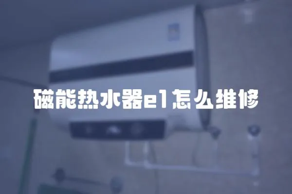 磁能熱水器e1怎么維修
