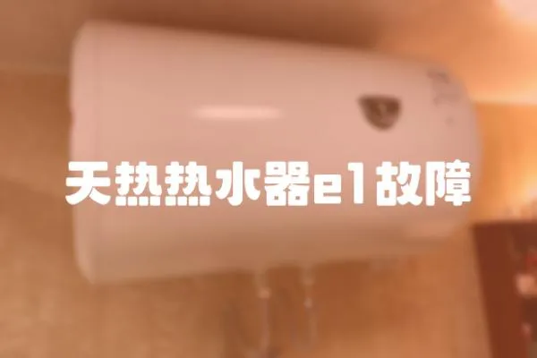 天熱熱水器e1故障