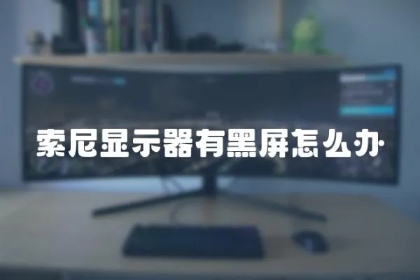 索尼顯示器有黑屏怎么辦