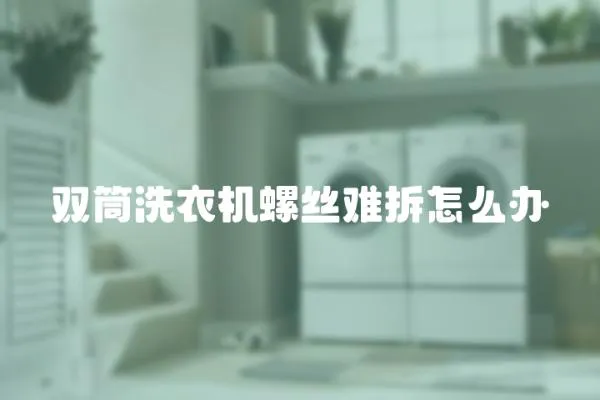 雙筒洗衣機螺絲難拆怎么辦
