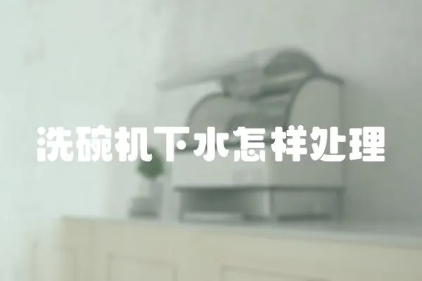 洗碗機下水怎樣處理