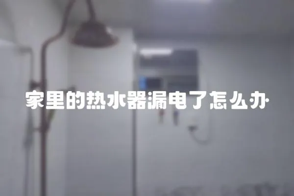 家里的熱水器漏電了怎么辦