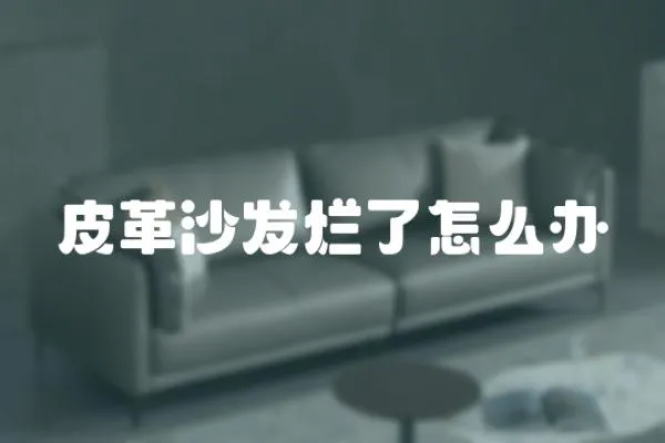 皮革沙發(fā)爛了怎么辦