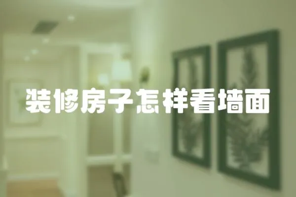 裝修房子怎樣看墻面