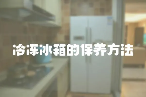 冷凍冰箱的保養方法