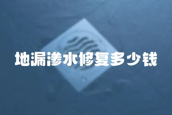 地漏滲水修復(fù)多少錢