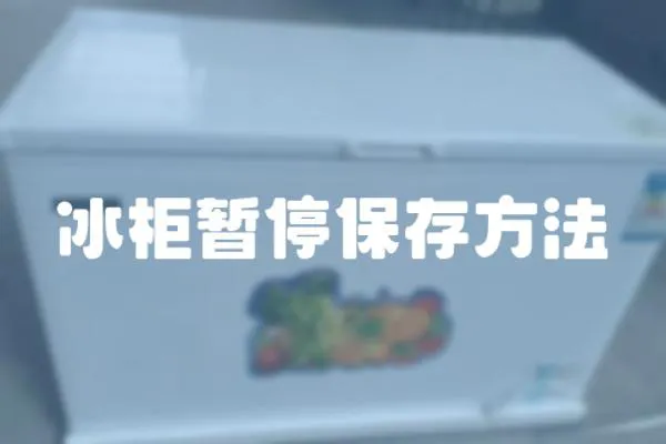 冰柜暫停保存方法