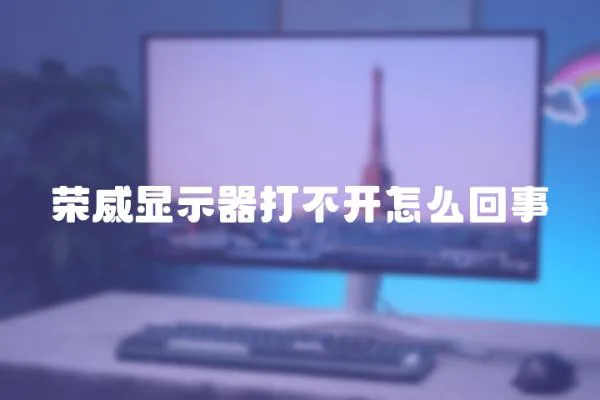 榮威顯示器打不開怎么回事