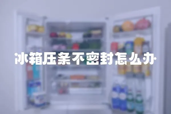 冰箱壓條不密封怎么辦