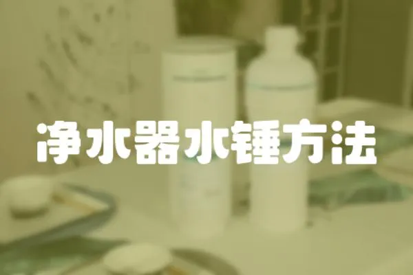 凈水器水錘方法