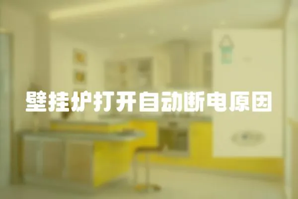 壁掛爐打開自動斷電原因