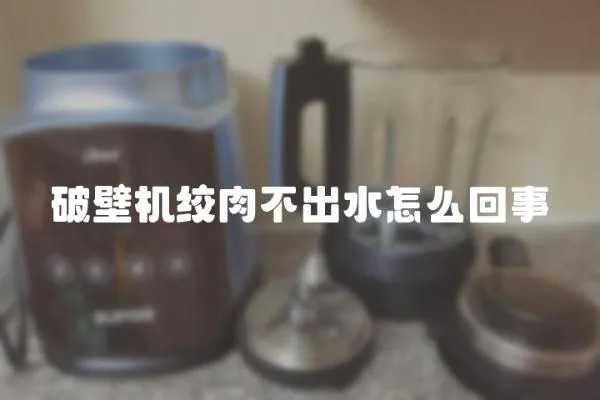 破壁機(jī)絞肉不出水怎么回事