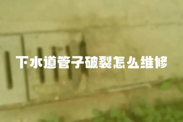 下水道管子破裂怎么維修