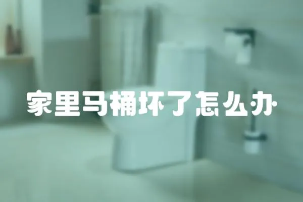 家里馬桶壞了怎么辦