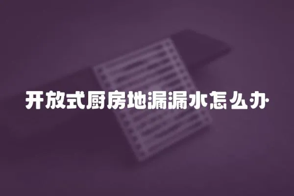 開放式廚房地漏漏水怎么辦