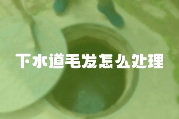 下水道毛發怎么處理