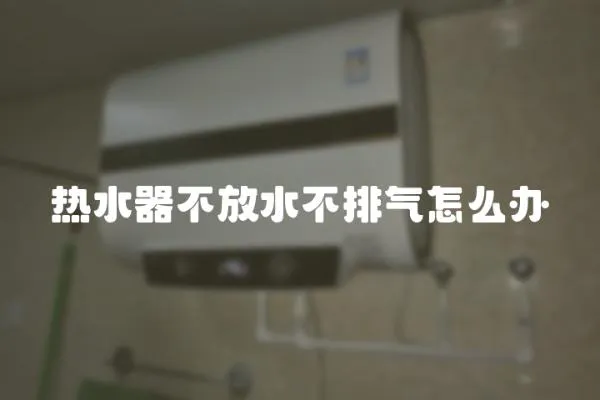 熱水器不放水不排氣怎么辦