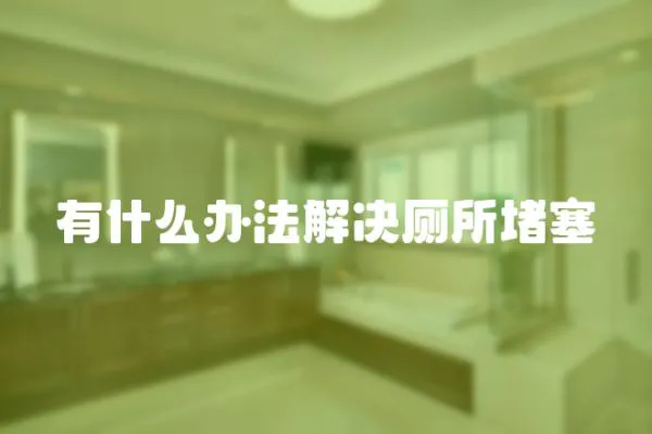 有什么辦法解決廁所堵塞