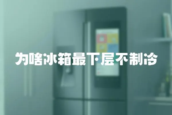 為啥冰箱最下層不制冷