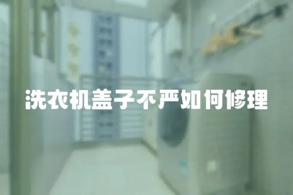 洗衣機蓋子不嚴如何修理