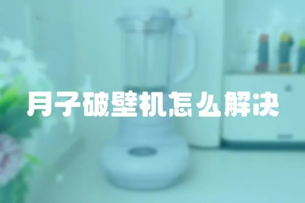 月子破壁機怎么解決
