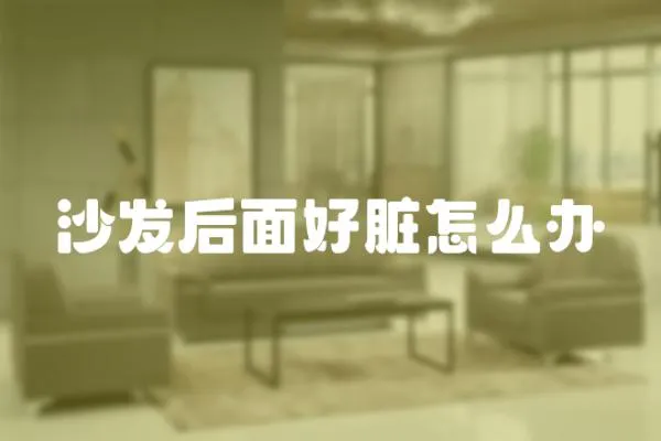 沙發(fā)后面好臟怎么辦