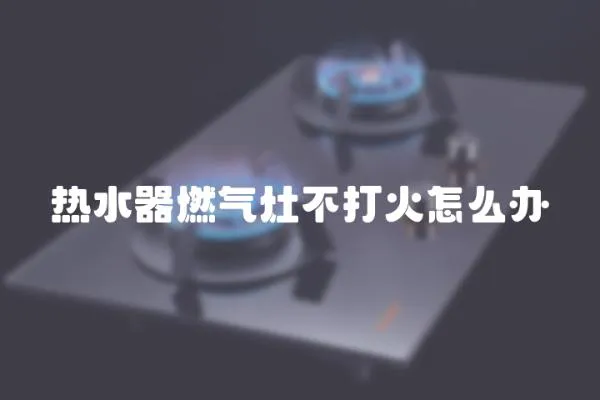熱水器燃氣灶不打火怎么辦