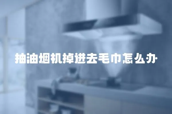 抽油煙機掉進去毛巾怎么辦
