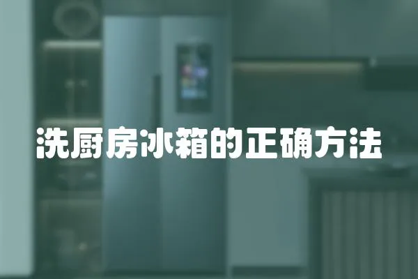 洗廚房冰箱的正確方法