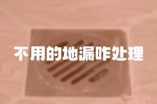 不用的地漏咋處理