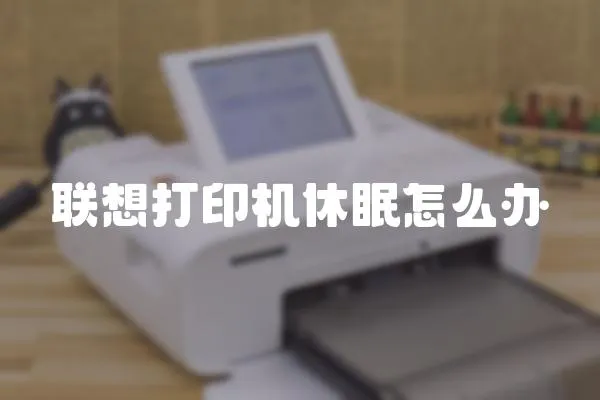 聯想打印機休眠怎么辦