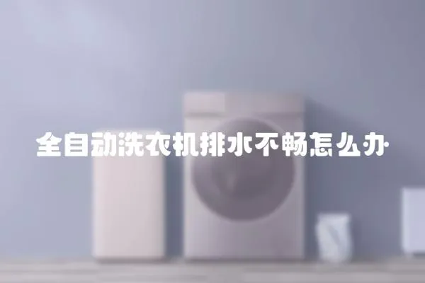 全自動(dòng)洗衣機(jī)排水不暢怎么辦