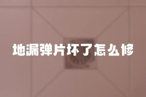 地漏彈片壞了怎么修
