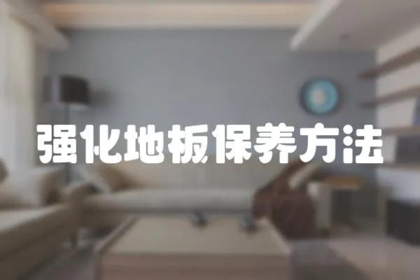 強(qiáng)化地板保養(yǎng)方法