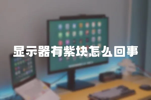 顯示器有紫塊怎么回事