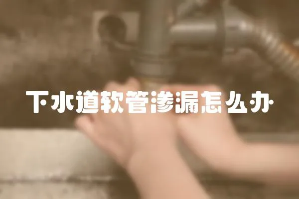 下水道軟管滲漏怎么辦